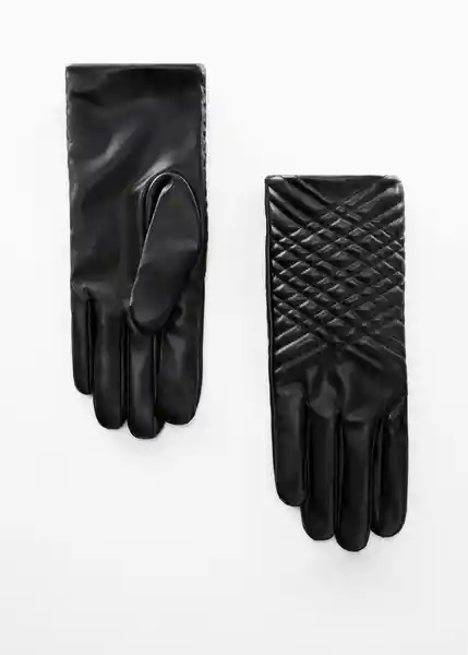 Guantes Otta Negro Talla S Mujer Mango