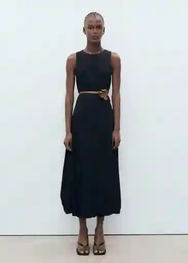 Vestido Pumpkin Negro Talla S Mujer Mango