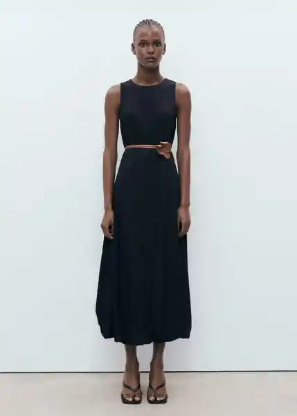 Vestido Pumpkin Negro Talla S Mujer Mango