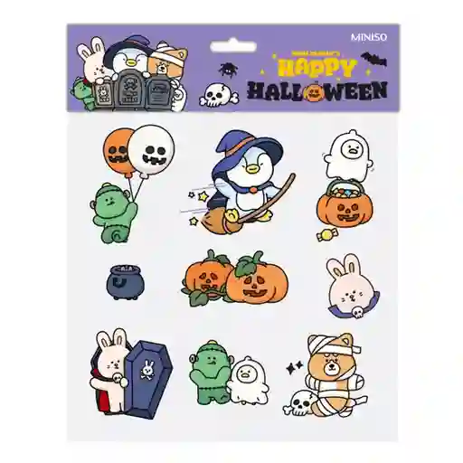 Pegatina de Gelatina B Serie Halloween Mini Family Miniso