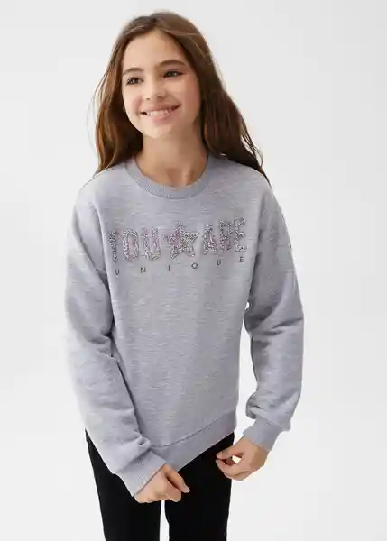 Sudadera Joya Gris Medio Vigore Talla 12 Niñas Mango