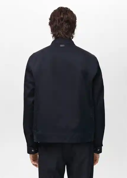 Chaqueta Talco Azul Noche Talla M Hombre Mango