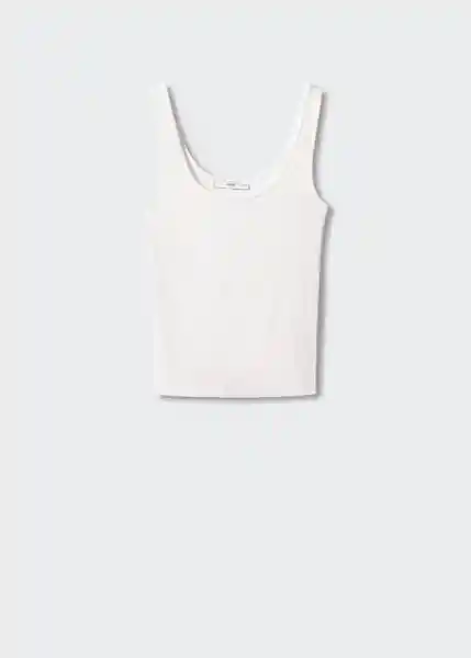 Top Casar Blanco Talla M Mujer Mango