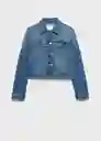 Chaqueta Cazadora Newvicky Tejano Medio Talla S Mujer Mango