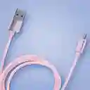 Miniso Cable de Datos Micro Android Oro Rosa