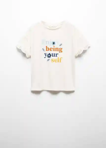 Camiseta Being Offwhite Talla 14 Niñas Mango