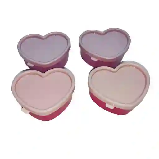 Set Recipientes Mini Corazon Multivariedades Sin Ref