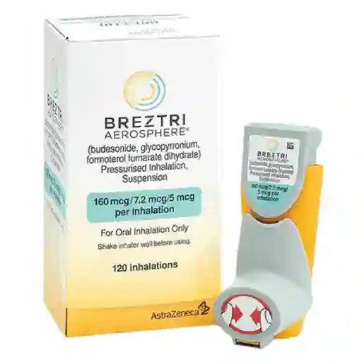 Breztri Aerosphere Inhalador 160-7.2-5 Mcg X 120 Dosis