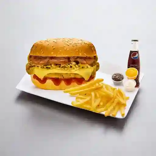 Combo Mega Hamburguesa Pechuga Apanada