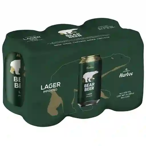 Cerv. Con Alcohol Sixpack Lager Bear Beer