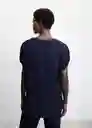Camiseta Birbi Navy Talla M Mujer Mango