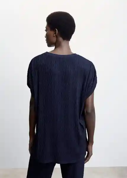Camiseta Birbi Navy Talla M Mujer Mango