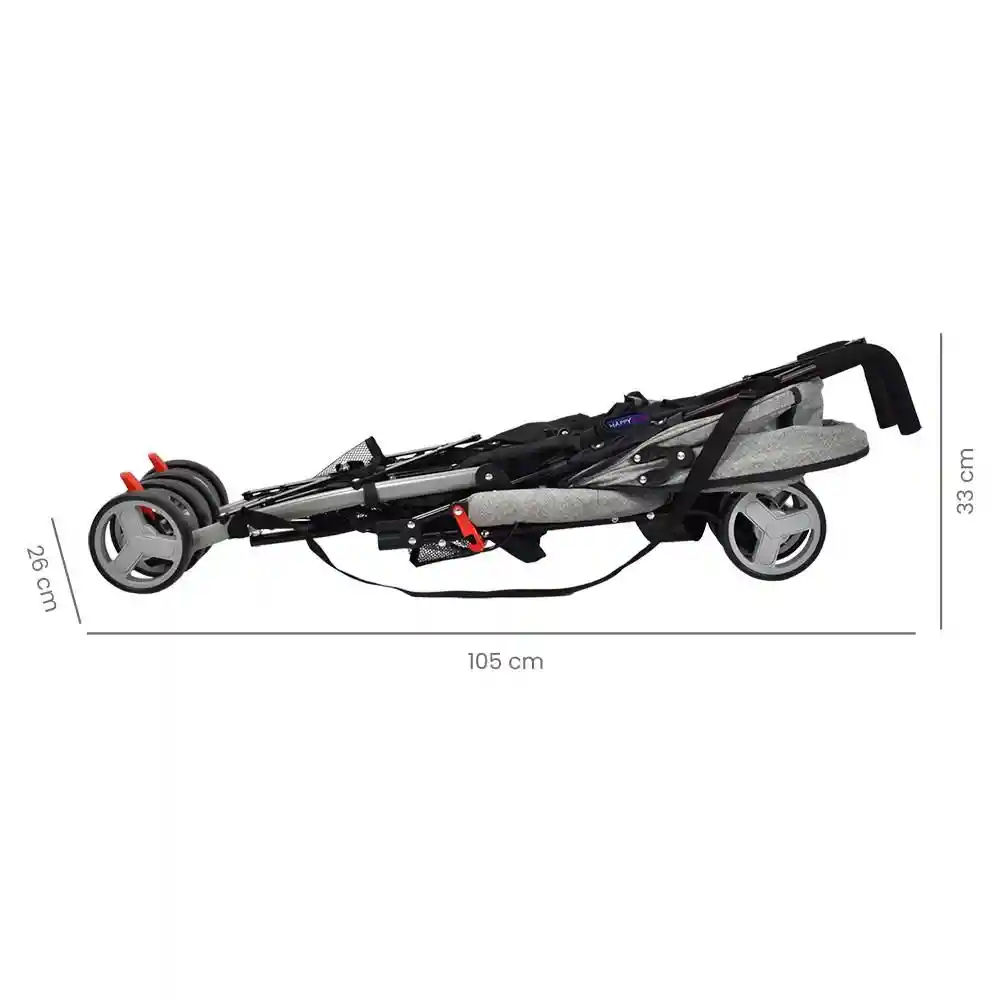 Coche Paseador Bebe Future Gris Happy Baby Happy Baby Future Gris