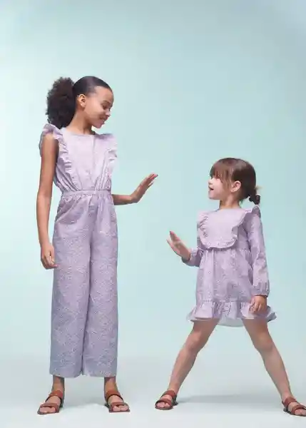 Enterizo Mono Carlota Malva Talla 08 Niñas Mango
