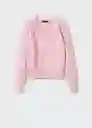 Jersey Diabolo Rosa Pastel Talla 24 Mujer Mango