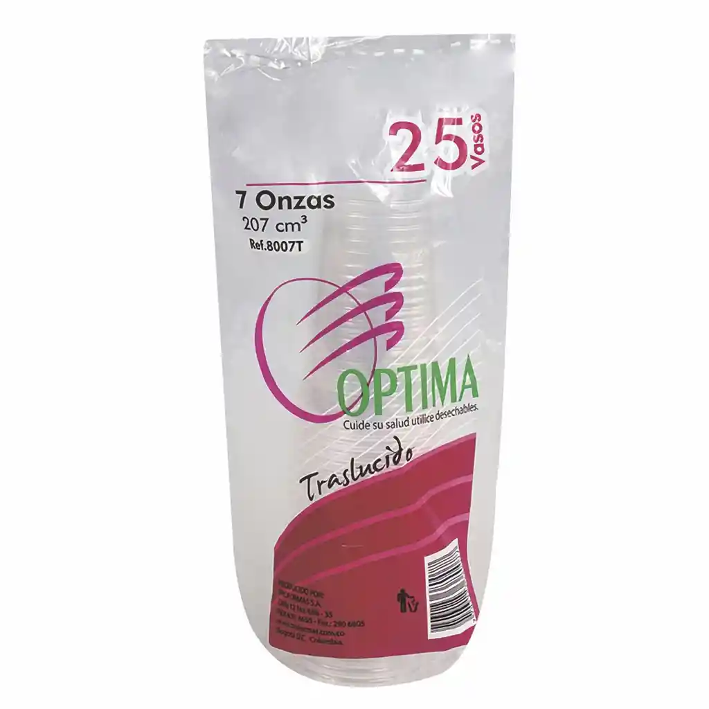 Optima Vaso 7onz Traslucido