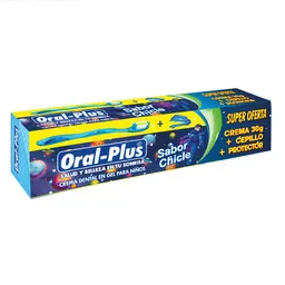 Oral-Plus Kit Cepillo + Crema + Protector Niños Oralplus