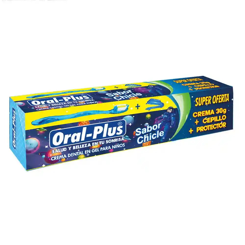 Oral-Plus Kit Cepillo + Crema + Protector Niños Oralplus