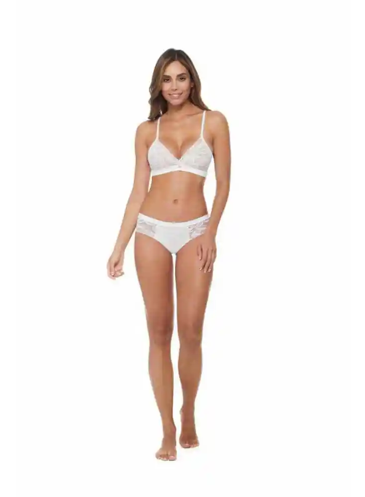 Bralette Triangular Tull 36-blanco