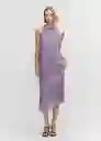 Vestido Themis-A Malva Talla XL Mujer Mango