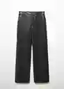 Pantalón Mali Negro Talla 44 Mujer Mango