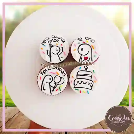 Cupcakes feliz cumple amor