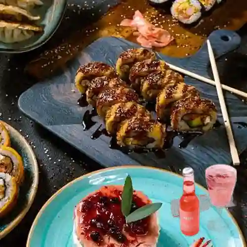 Combo Crispy Roll +Hatsu Frambuesa&Rosas 300ml