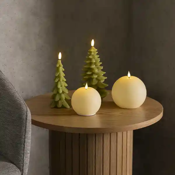 Vela Led Bola Marfil 8.5 cm x 10 cm Ambiente Gourmet