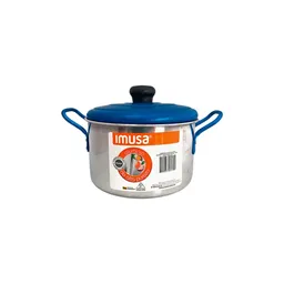 Imusa Olla Aluminio Alta Tapa Azul 16 cm 2 L