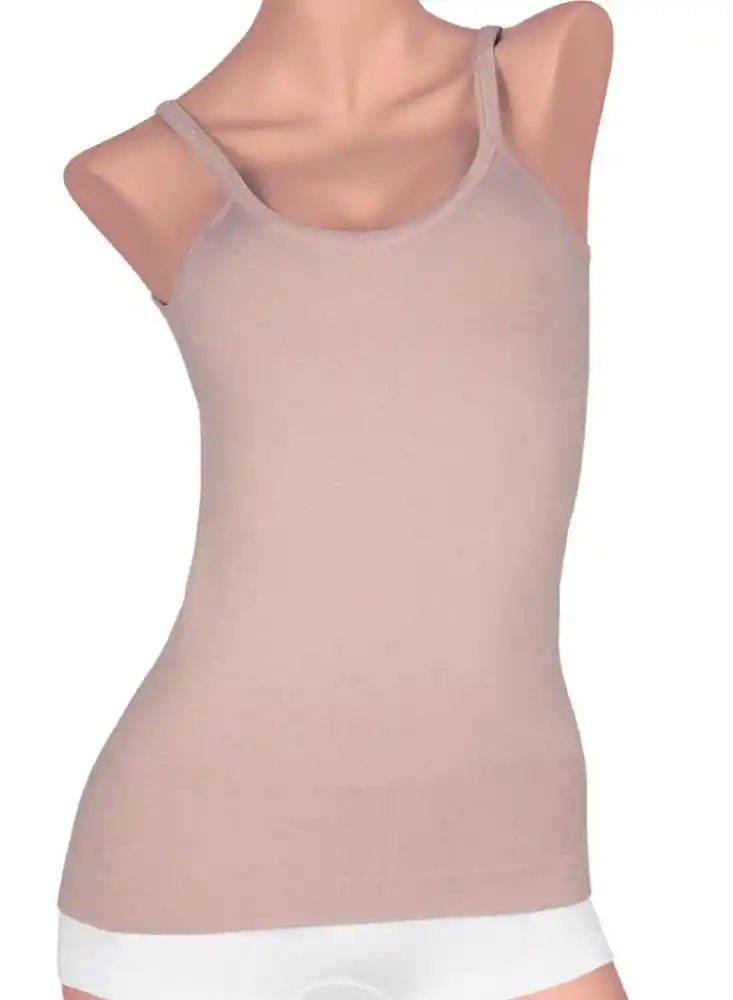 Camiseta Basica Jaspe Mujer L-xl-vainilla