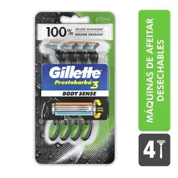 Prestobarba3 Body Afeitadora Desechable para el Cuerpo, 4 Unidades