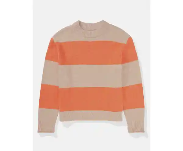 Suéter Mujer Tejido Naranja Talla X-Small American Eagle