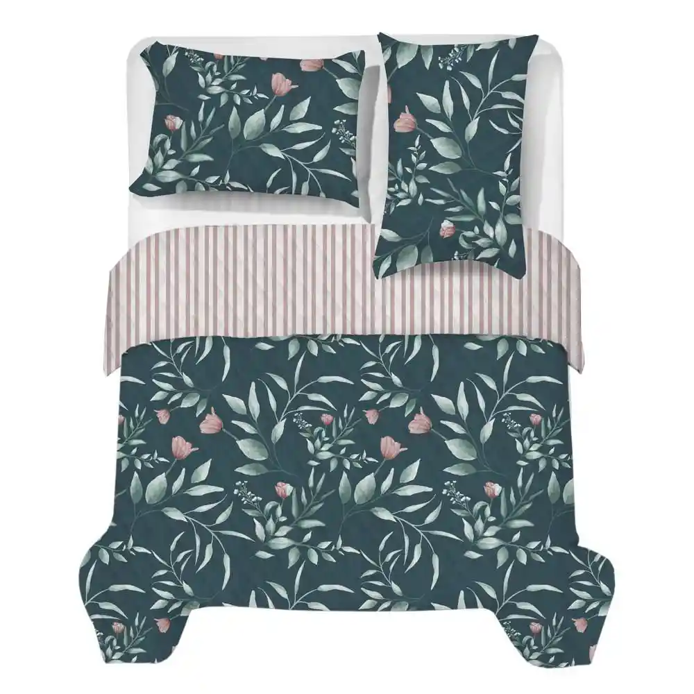 Cubrelecho Estampado Finlandek Queen (160 X 190 Cm) Poliéster Moda