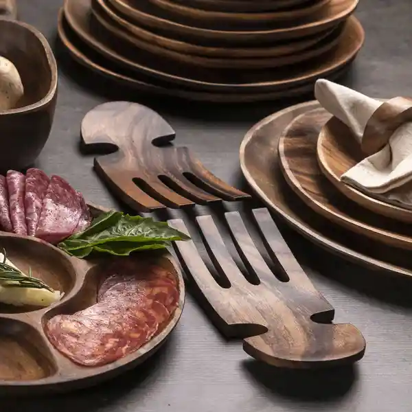 Servidora Ensalada en Acacia Surtidas Ambiente Gourmet
