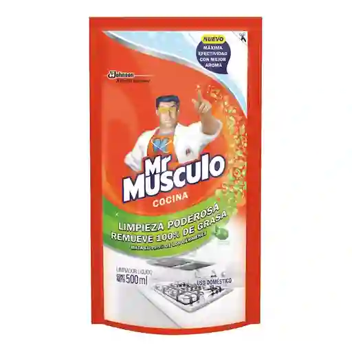 Mr Musculo quitagrasa líquido limón repuesto, 500ml