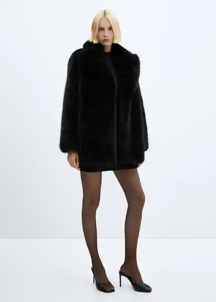 Abrigo Brindis Negro Talla S Mujer Mango