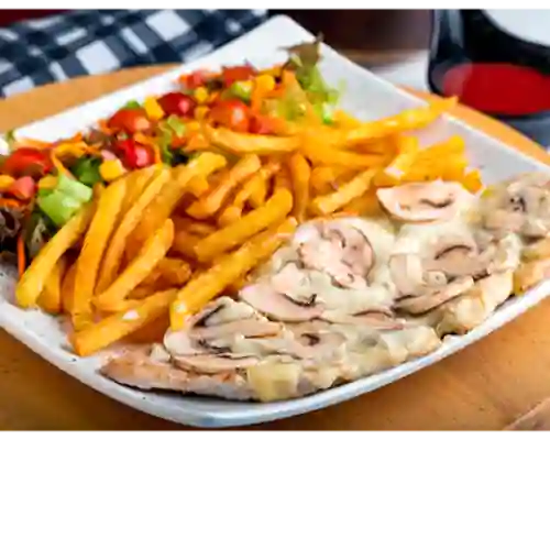 Pechuga en Salsa de Champiñones