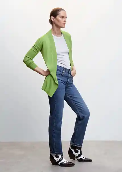 Cárdigan Alma Verde Talla S Mujer Mango