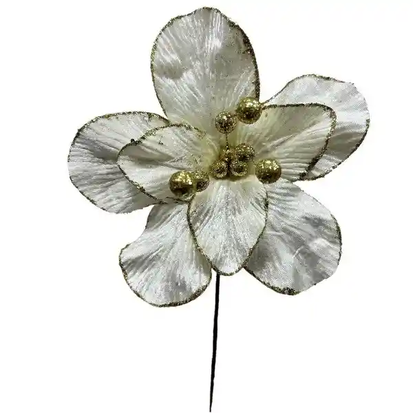 Flor Magnolia Crema Dorado 8P 22 cm 831-Amx006-2502B Finlandek