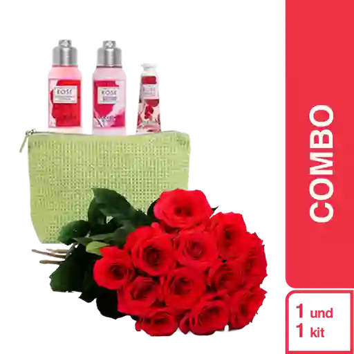 Combo Rosas Rojas Premium + Kit Rosa Para Mamá