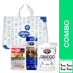 Combo Alpina Griego + Leche + Queso + Regalo Tote Bag