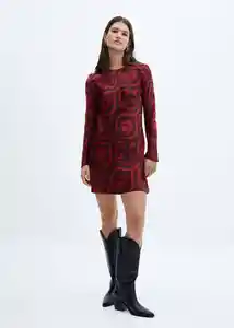 Vestido Indi Fucsia Talla XS Mujer Mango