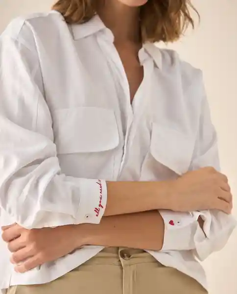 Camisa Crudo Nevisca Claro Talla M 613G051 Esprit