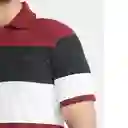 Camiseta Stripes Contrast Hombre Rojo Oscuro Talla XS Chevignon