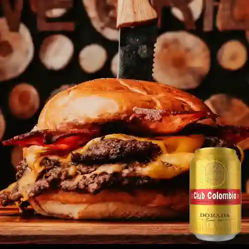 Combo Hamburguesas Nebraska +Club col. Dorada 355ml