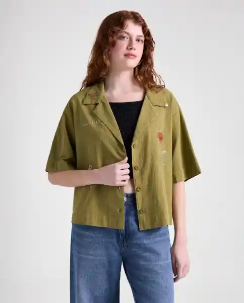 Camisa Mujer Verde Talla XS 619G003_VER180627 Americanino