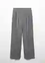 Pantalón Ash Gris Talla 34 Mujer Mango