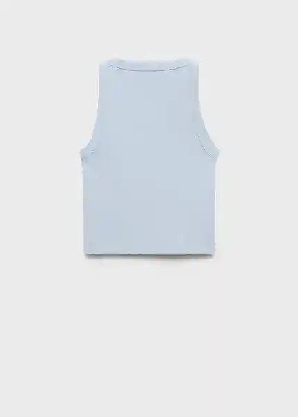 Top Rib Celeste Talla 12 Niñas Mango