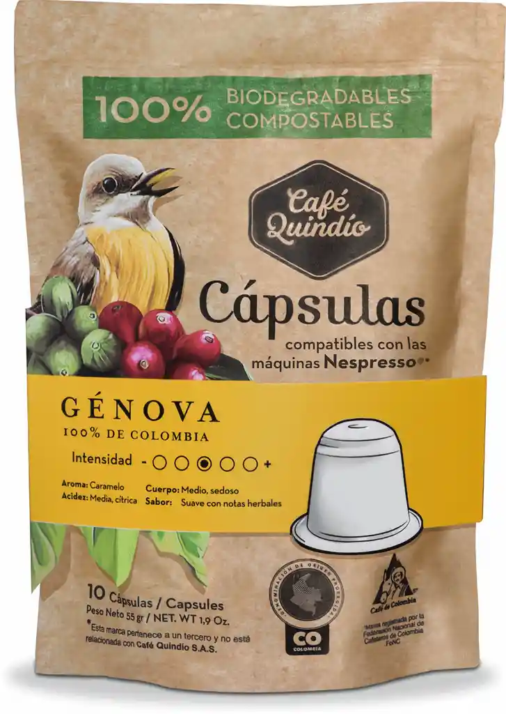 Café Quindío Capsulas de Café Génova