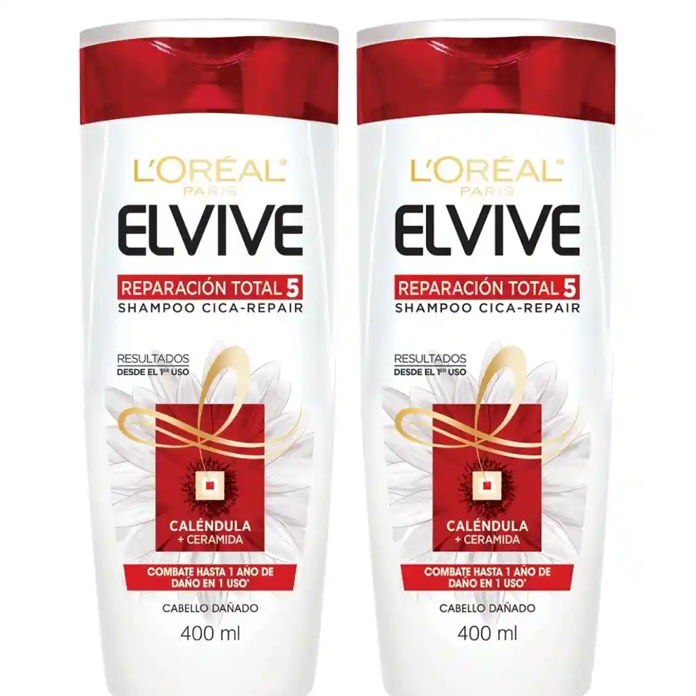 Loreal Paris-Elvive Shampoo Reparación Total 5